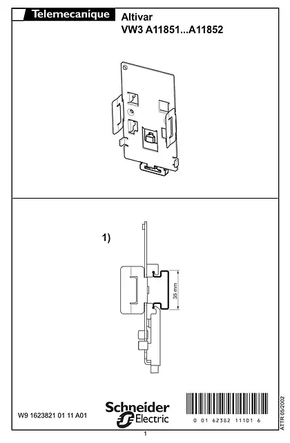 schneider施耐德Instruction Sheet VW3A11851-852